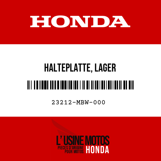 image de 23212-MBW-000 HALTEPLATTE, LAGER