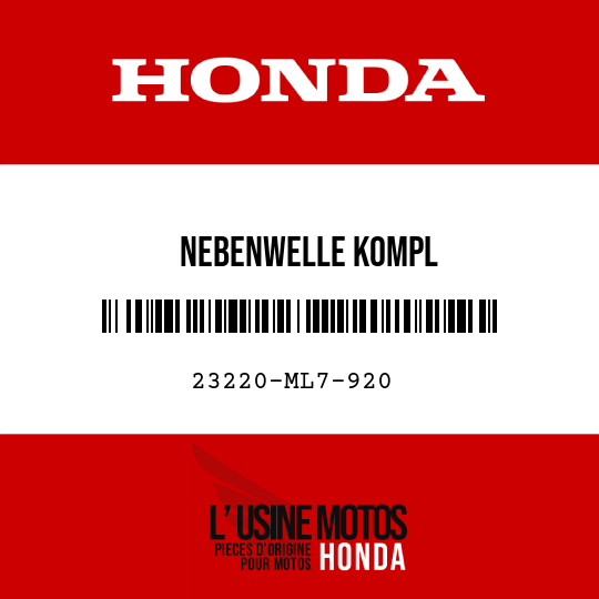 image de 23220-ML7-920 NEBENWELLE KOMPL