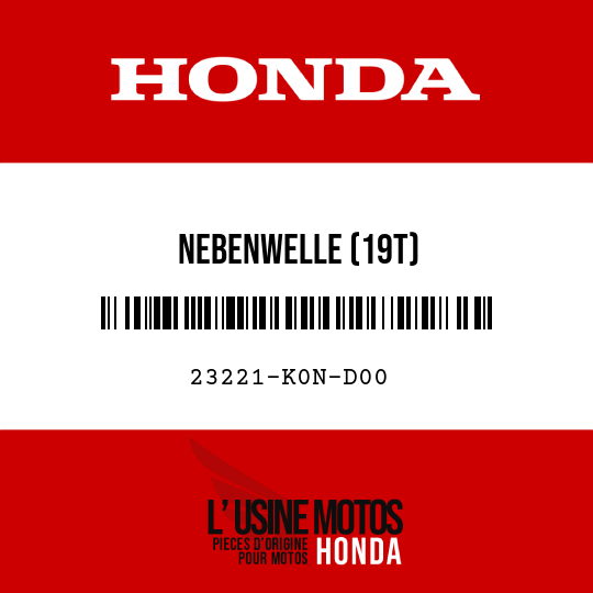 image de 23221-K0N-D00 NEBENWELLE (19T)