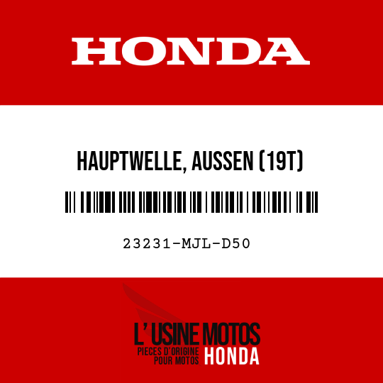 image de 23231-MJL-D50 HAUPTWELLE, AUSSEN (19T)