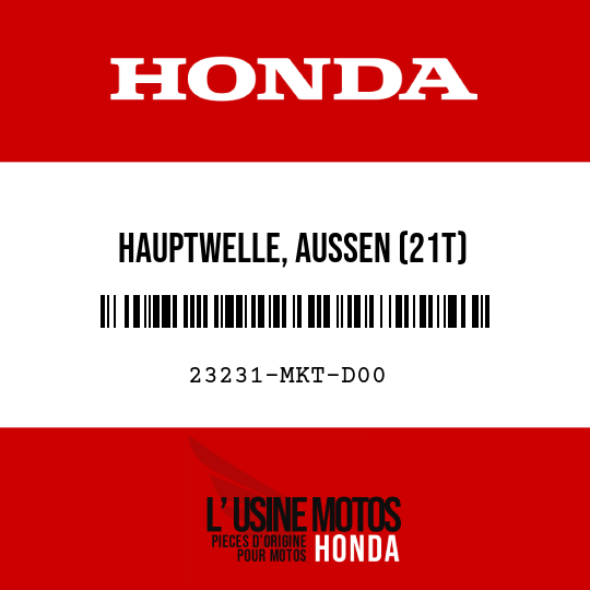 image de 23231-MKT-D00 HAUPTWELLE, AUSSEN (21T)