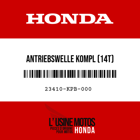image de 23410-KPB-000 ANTRIEBSWELLE KOMPL (14T)