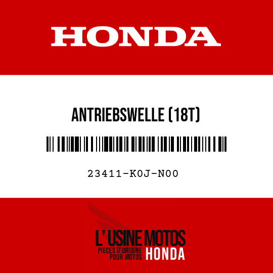 image de 23411-K0J-N00 ANTRIEBSWELLE (18T)