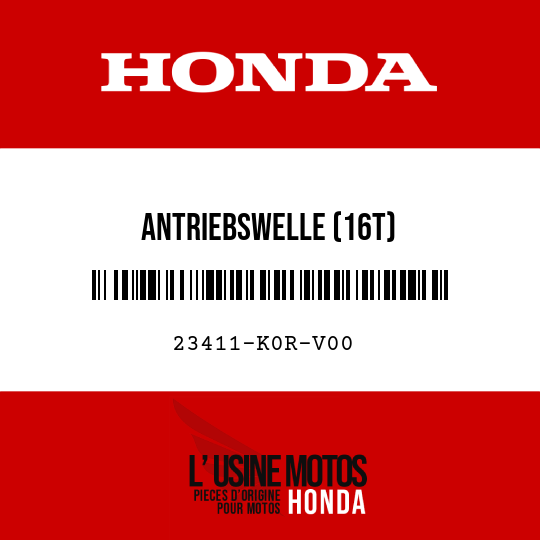 image de 23411-K0R-V00 ANTRIEBSWELLE (16T)