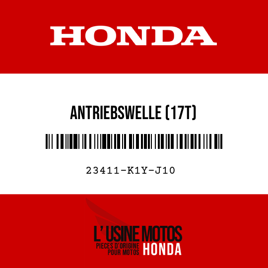image de 23411-K1Y-J10 ANTRIEBSWELLE (17T)