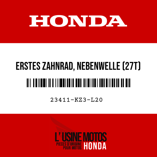 image de 23411-KZ3-L20 ERSTES ZAHNRAD, NEBENWELLE (27T)