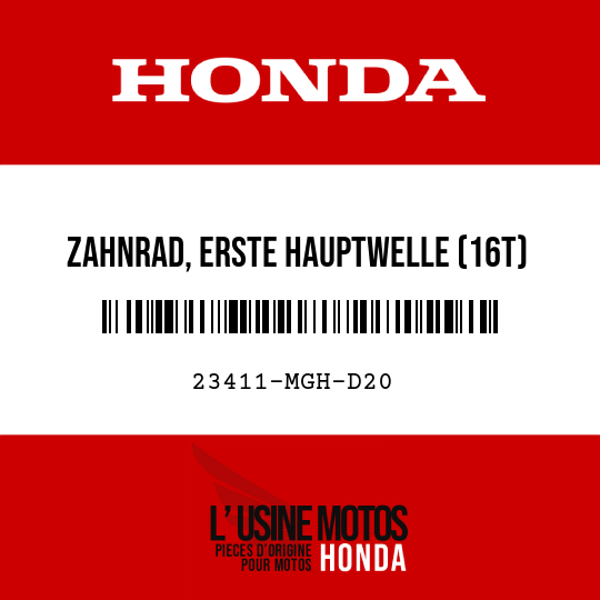 image de 23411-MGH-D20 ZAHNRAD, ERSTE HAUPTWELLE (16T)