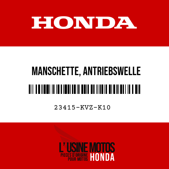 image de 23415-KVZ-K10 MANSCHETTE, ANTRIEBSWELLE
