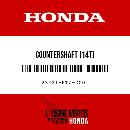 image de 23421-KTZ-D00 COUNTERSHAFT (14T)