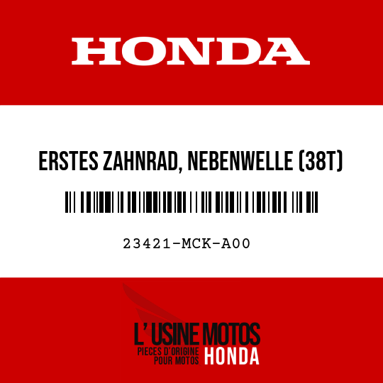 image de 23421-MCK-A00 ERSTES ZAHNRAD, NEBENWELLE (38T)