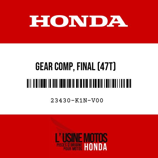 image de 23430-K1N-V00 GEAR COMP, FINAL (47T)