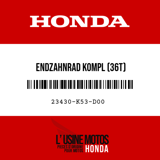 image de 23430-K53-D00 ENDZAHNRAD KOMPL (36T)