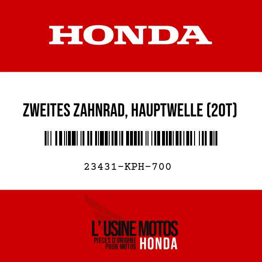 image de 23431-KPH-700 ZWEITES ZAHNRAD, HAUPTWELLE (20T)