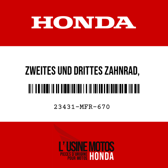 image de 23431-MFR-670 ZWEITES UND DRITTES ZAHNRAD, HAUPTWELLE (26T/33T)