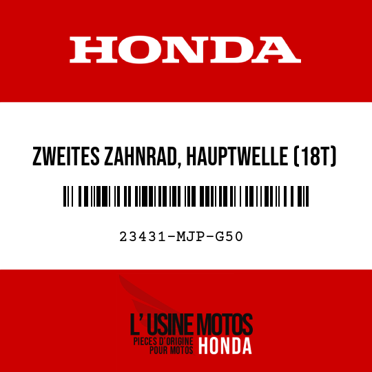 image de 23431-MJP-G50 ZWEITES ZAHNRAD, HAUPTWELLE (18T)
