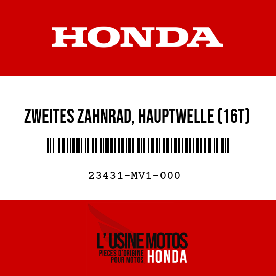 image de 23431-MV1-000 ZWEITES ZAHNRAD, HAUPTWELLE (16T)