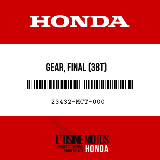 image de 23432-MCT-000 GEAR, FINAL (38T)
