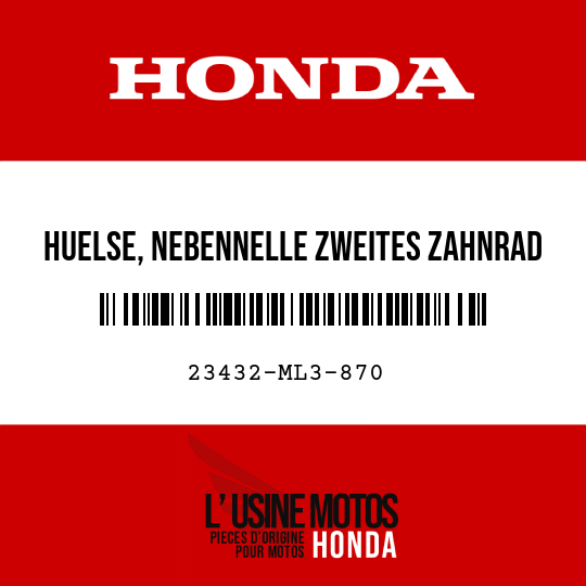 image de 23432-ML3-870 HUELSE, NEBENNELLE ZWEITES ZAHNRAD