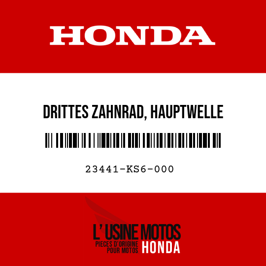 image de 23441-KS6-000 DRITTES ZAHNRAD, HAUPTWELLE (18T/20T)