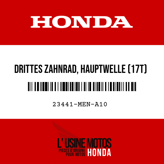image de 23441-MEN-A10 DRITTES ZAHNRAD, HAUPTWELLE (17T)