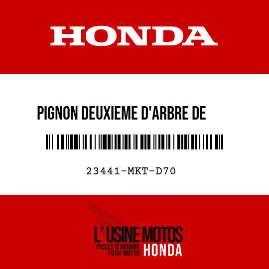 image de 23441-MKT-D70 PIGNON DEUXIEME D'ARBRE DE    RENVOI (40T)