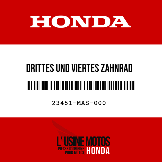 image de 23451-MAS-000 DRITTES UND VIERTES ZAHNRAD HAUPTWELLE (15T/20T)
