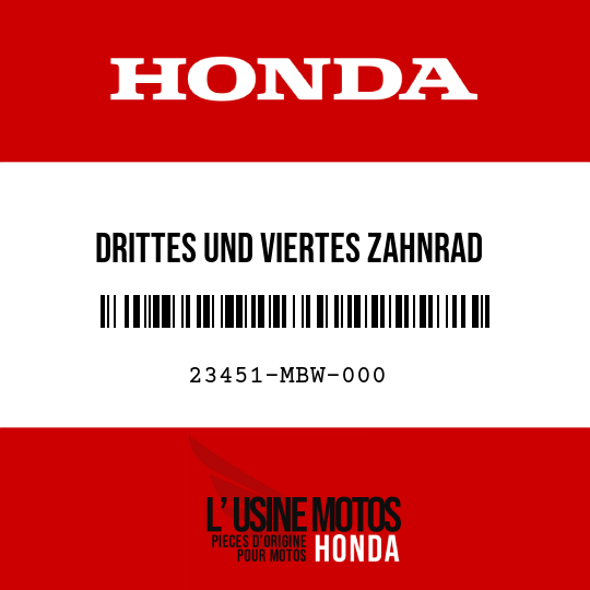 image de 23451-MBW-000 DRITTES UND VIERTES ZAHNRAD HAUPTWELLE (17/19T)