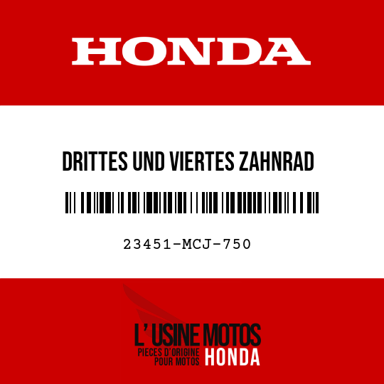 image de 23451-MCJ-750 DRITTES UND VIERTES ZAHNRAD HAUPTWELLE (20T/20T)