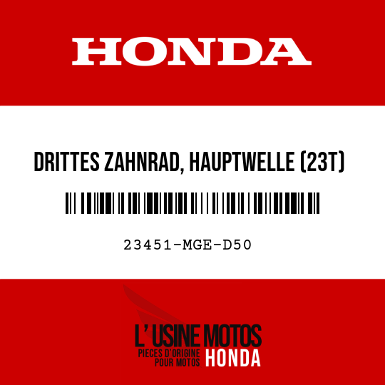image de 23451-MGE-D50 DRITTES ZAHNRAD, HAUPTWELLE (23T)