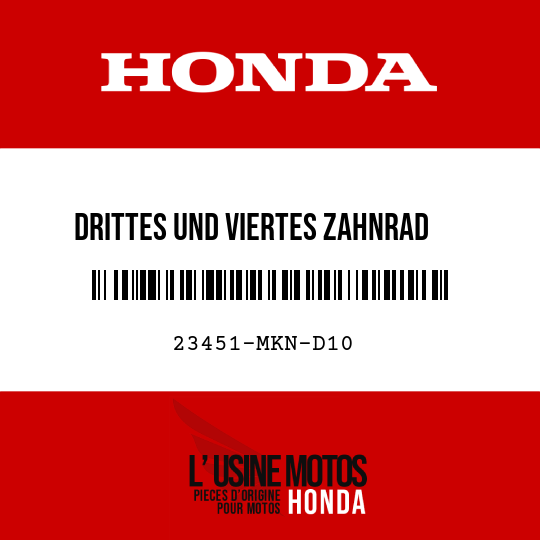 image de 23451-MKN-D10 DRITTES UND VIERTES ZAHNRAD HAUPTWELLE (18T/25T)