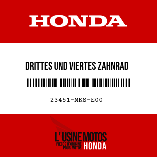 image de 23451-MKS-E00 DRITTES UND VIERTES ZAHNRAD HAUPTWELLE (25T/26T)