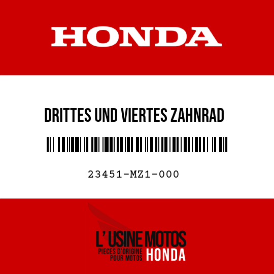 image de 23451-MZ1-000 DRITTES UND VIERTES ZAHNRAD HAUPTWELLE (18T/23T)