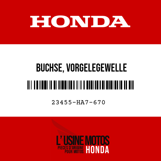 image de 23455-HA7-670 BUCHSE, VORGELEGEWELLE DRITTESZAHNRAD