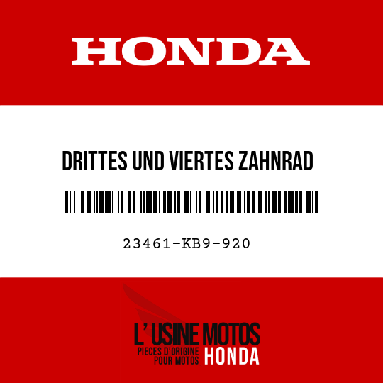 image de 23461-KB9-920 DRITTES UND VIERTES ZAHNRAD HAUPTWELLE (21T/24T)