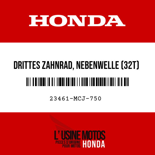 image de 23461-MCJ-750 DRITTES ZAHNRAD, NEBENWELLE (32T)