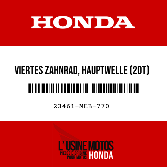 image de 23461-MEB-770 VIERTES ZAHNRAD, HAUPTWELLE (20T)