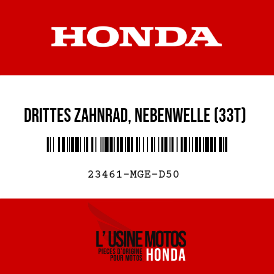 image de 23461-MGE-D50 DRITTES ZAHNRAD, NEBENWELLE (33T)