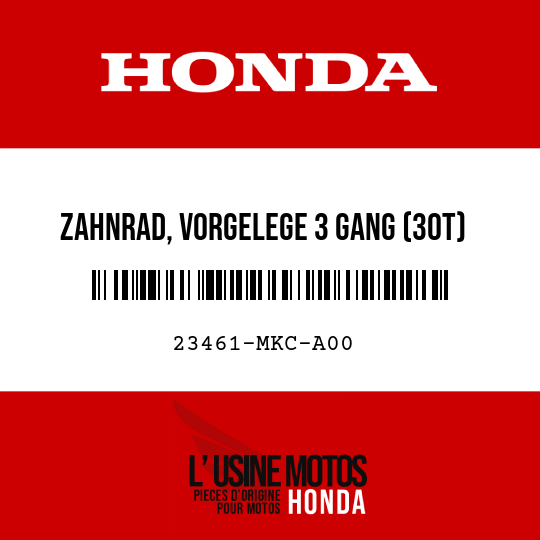 image de 23461-MKC-A00 ZAHNRAD, VORGELEGE 3 GANG (30T)