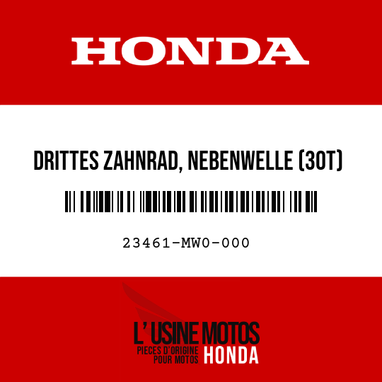 image de 23461-MW0-000 DRITTES ZAHNRAD, NEBENWELLE (30T)