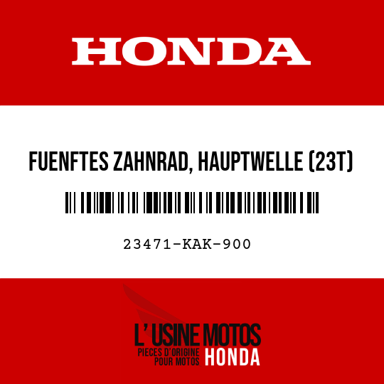 image de 23471-KAK-900 FUENFTES ZAHNRAD, HAUPTWELLE (23T)