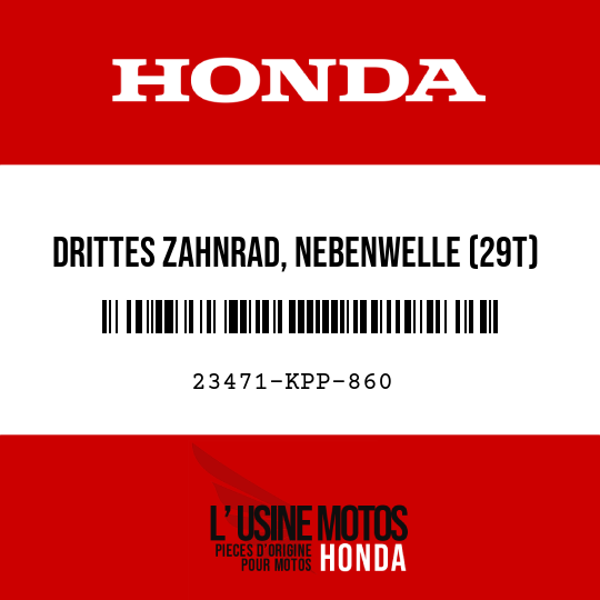 image de 23471-KPP-860 DRITTES ZAHNRAD, NEBENWELLE (29T)