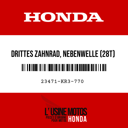 image de 23471-KR3-770 DRITTES ZAHNRAD, NEBENWELLE (28T)