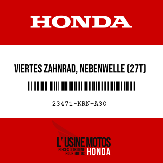 image de 23471-KRN-A30 VIERTES ZAHNRAD, NEBENWELLE (27T)