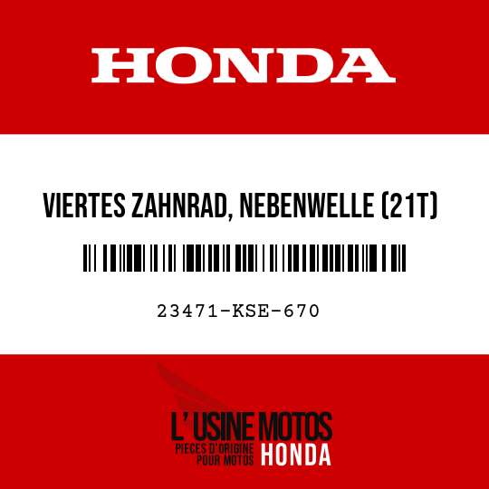 image de 23471-KSE-670 VIERTES ZAHNRAD, NEBENWELLE (21T)