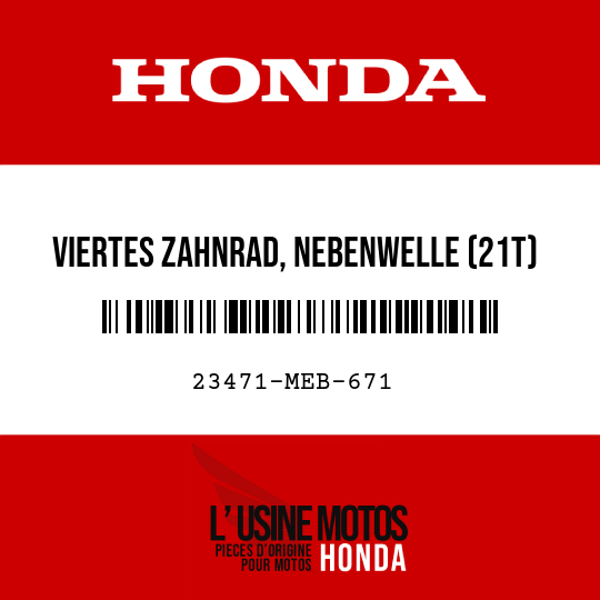 image de 23471-MEB-671 VIERTES ZAHNRAD, NEBENWELLE (21T)