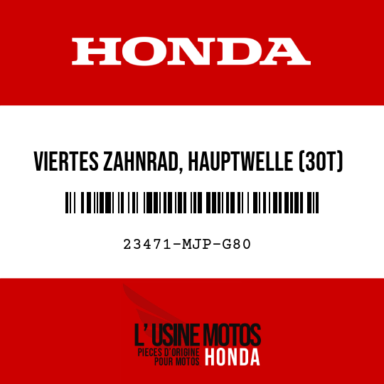 image de 23471-MJP-G80 VIERTES ZAHNRAD, HAUPTWELLE (30T)