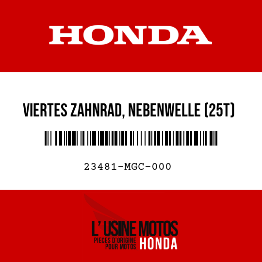 image de 23481-MGC-000 VIERTES ZAHNRAD, NEBENWELLE (25T)