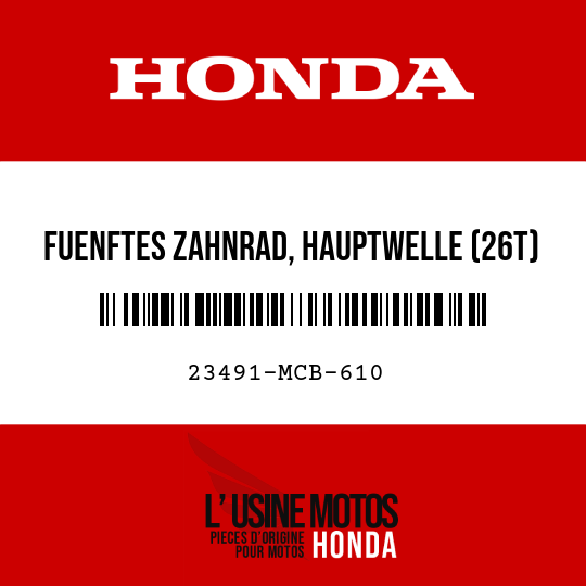image de 23491-MCB-610 FUENFTES ZAHNRAD, HAUPTWELLE (26T)
