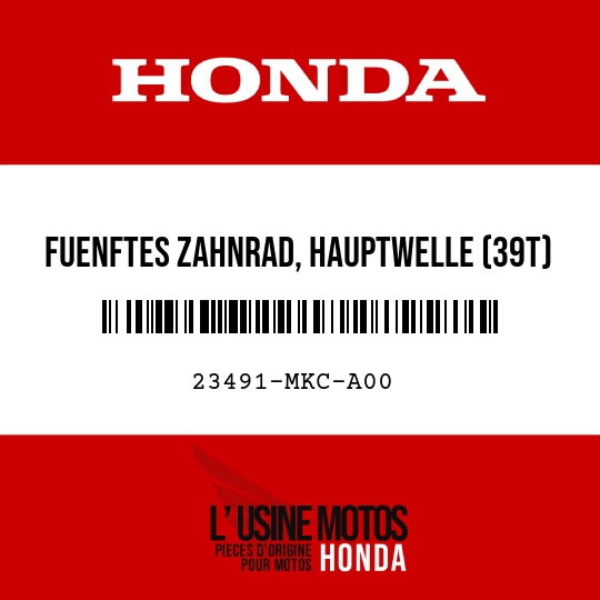 image de 23491-MKC-A00 FUENFTES ZAHNRAD, HAUPTWELLE (39T)