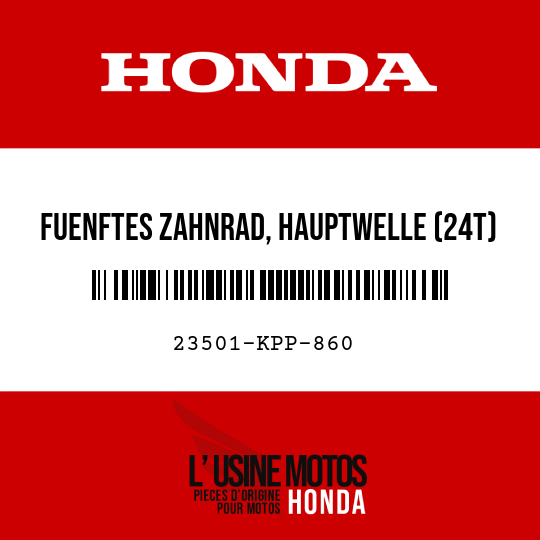 image de 23501-KPP-860 FUENFTES ZAHNRAD, HAUPTWELLE (24T)